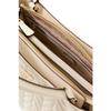 GUESS Sac à main crème pour femme - Cheryl Triple Compartment Satchel Stone 338815