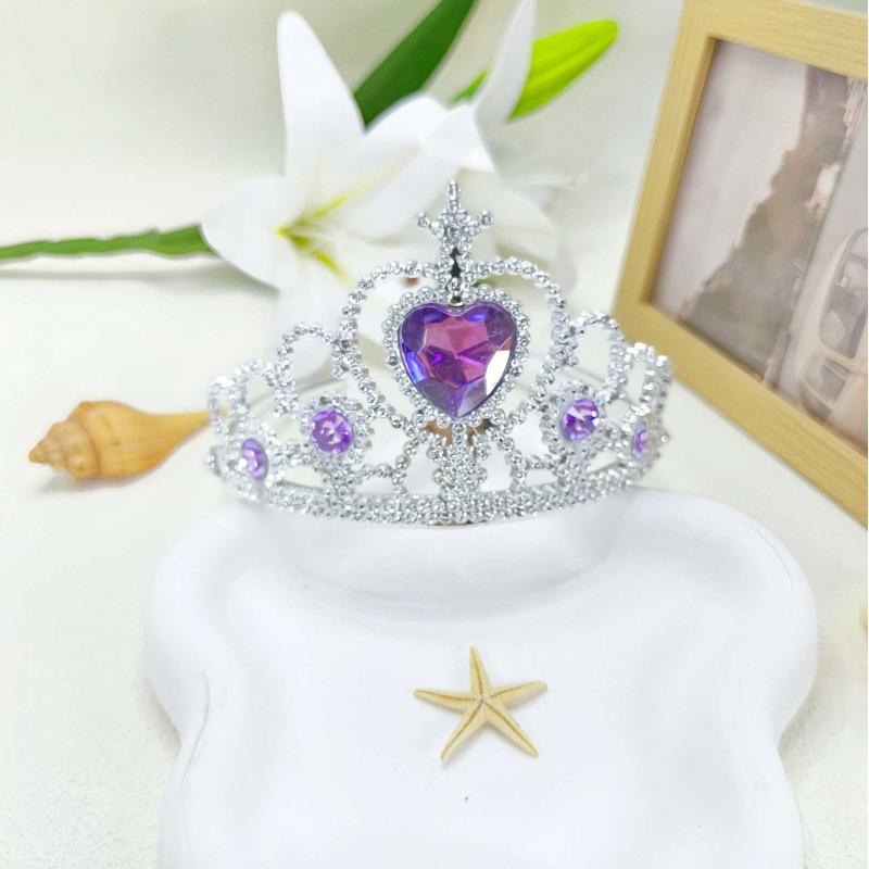 Kids Princess Crown & Magic Wand Set with Heart Headband