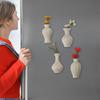 Mini Ceramic Vase Refrigerator Magnet with Artificial Flower Home Office Kitchen Locker Fridge 3D Miniature Flower Vase Magnetic Decoration Ornament