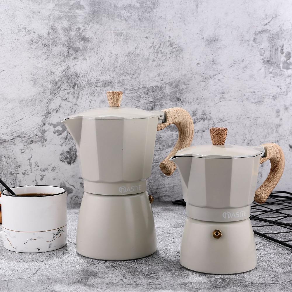 Aluminum Italian Moka Espresso Coffee Maker Percolator Stove Top Pot 150/300ML Kitchen Tools Stovetop Coffee Maker