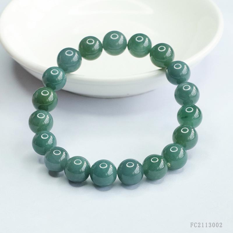Ximang Ximang Emerald Bracelet Old Blue Water Round Beads Jade Factory Live Delivery S3020805 Multi approx. 9mm