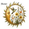 Home Interior Wall Ornament Sunshine Garden Decoration, Dragonfly/Bee/Butterfly/Bird Decor, Acrylic Sun Rustic Decorations Hanging for Indoor Outdoor
