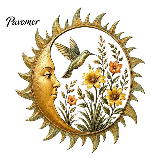 Home Interior Wall Ornament Sunshine Garden Decoration, Dragonfly/Bee/Butterfly/Bird Decor, Acrylic Sun Rustic Decorations Hanging for Indoor Outdoor