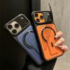 Fold Stand Magnetic Armor Case for 17 Air 16 15 14 Plus 13 12 11 Pro Max For Magsafe Camera Holder Lens Protection Cover
