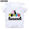 Hot Sale Cute Barbapapa Print Cartoon Kids TShirts Girls Clothes Baby Boys Short Sleeve T shirt Summer Children Topsooo5162
