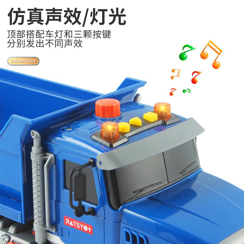 Simulation Trailer Toy Flat Rescue Large Engineering Vehicle Road Transport Toy Car