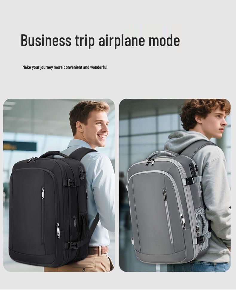 17-Inch Waterproof Anti-Theft Laptop Backpack: Expandable, Large Capacity for Casual Business Commutes