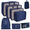 8PCS/Set for Travel Organizer Bags Accessories Luggage Suitcase Organizer Waterproof Wash Bag Clothes Organizer Pouch