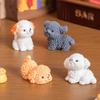 Figurines Miniatures Cute Puppy Dog Micro Landscape Ornaments for Home Decorations Room Decor DIY Desktop Car Accessories