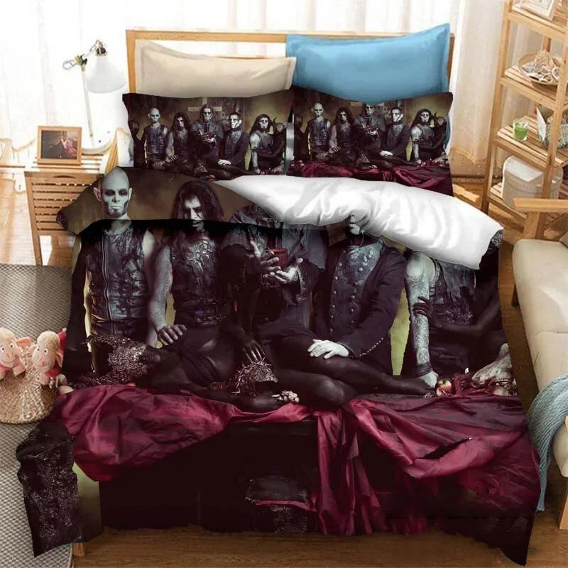 3D Printed Powerwolf Bedding Set Pillowcase Band Duvet Cover Double Twin Full Queen King Adult Kids Bedclothes Quilt Cover