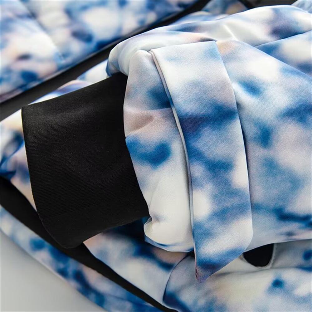 Women's Ski Series Multi-color Waterproof Cold-proof Waist Warm Hooded Cotton Jacket Fashion Jacket