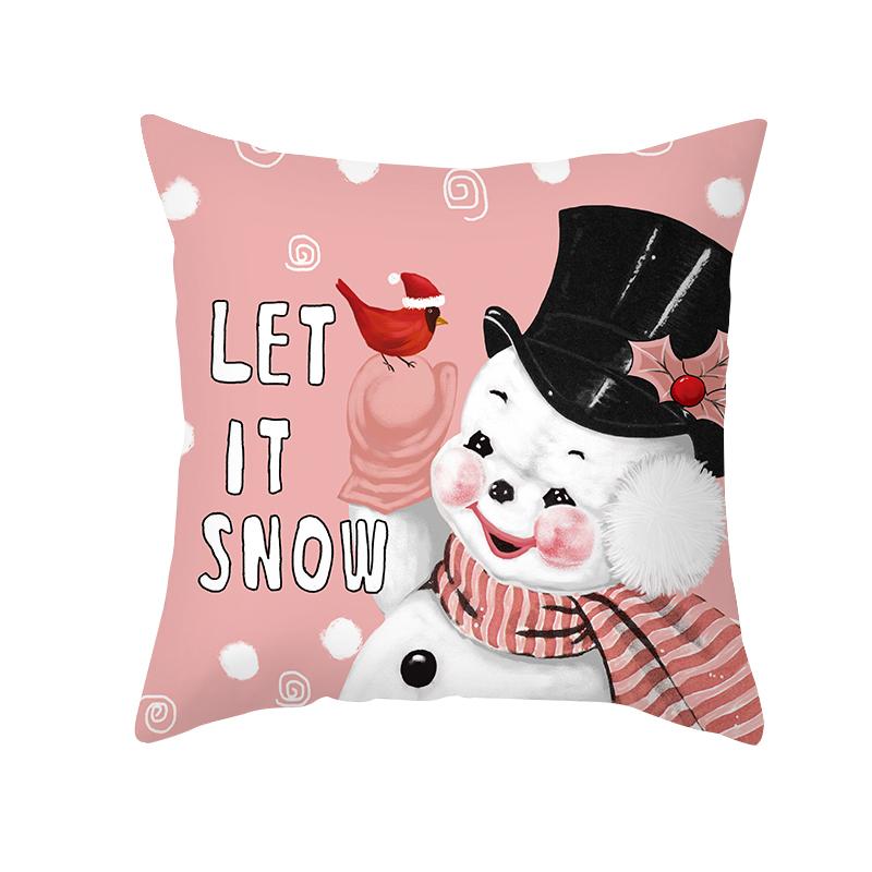 Christmas Home Decoration Pillowcases  Tree Elk Snowman Print  Sofa  Ornaments Holiday Gifts