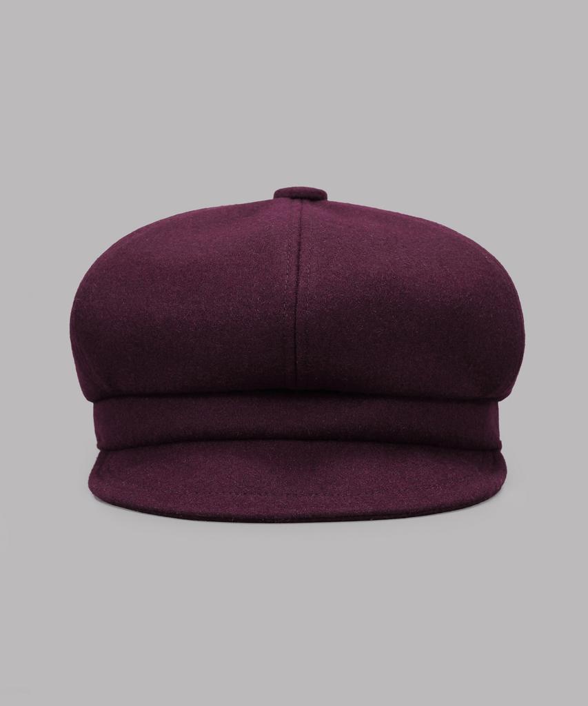 Maia Wool Baker'S Hat - Wine