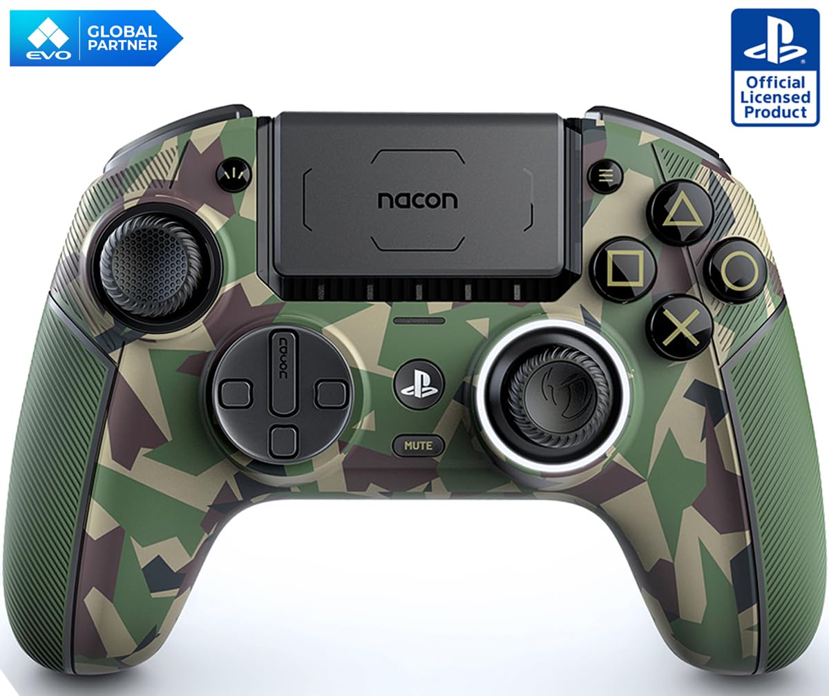 

Ліцензований контролер NACON REVOLUTION5 Pro з однорічною гарантією [] [Продукт SONY] (Зелений камуфляж) [Сумісність PS5, PS4, ПК] (PS5RP5JPЛІС)