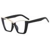 Oversized Cat Eye Glasses Women Trendy Vintage Blue Light Blocking Eyewear Brand Design Chic Non-prescription Eyeglasses
