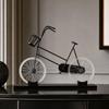 Crystal and Metal Cycle Ornament Elegant Model with Display Base