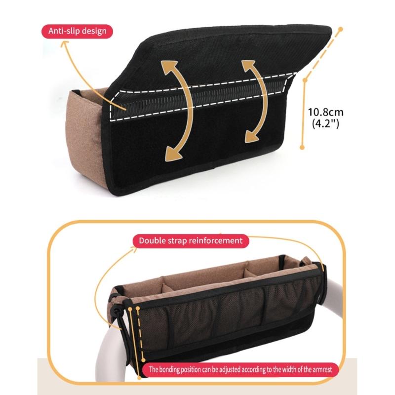 Multifunctional Strollers Storage Hanging Bag with Spacious Compartment for Baby Bottles Toy Snacks Secure Attachment
