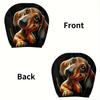 Cute Dachshund Print Headrest Covers, All-Weather Comfortable Use for Seat Protection with High  Design and No Filling