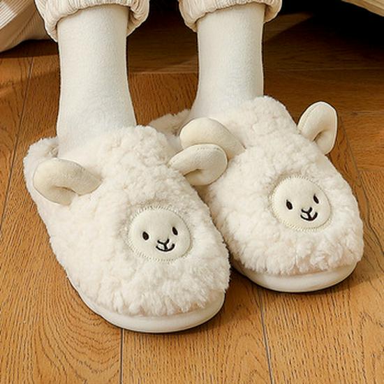 Men's Waterproof Non-slip Indoor Fur Slippers - Warm Down Cotton, Thick-Soled