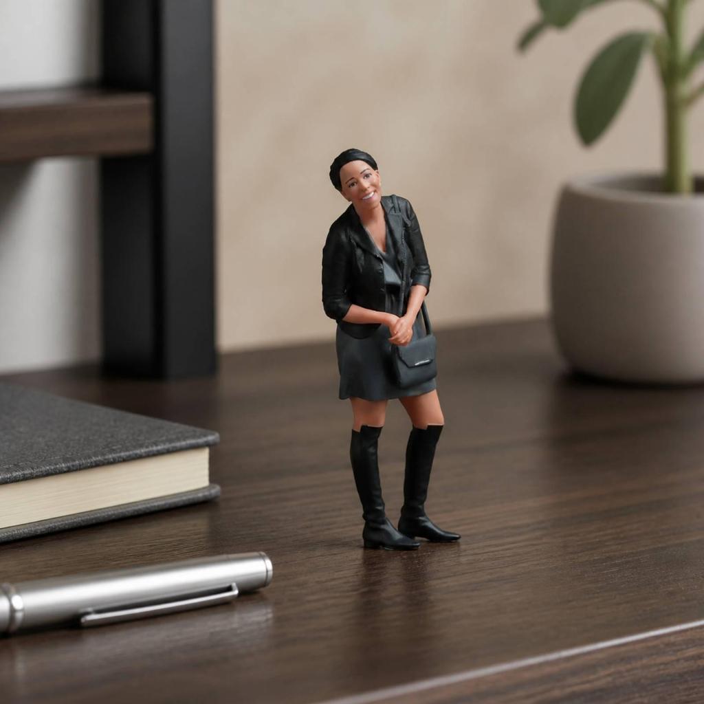 Collectible Resin Figure Compact 1/24 Scale Girl Miniature Figurine Giftable
