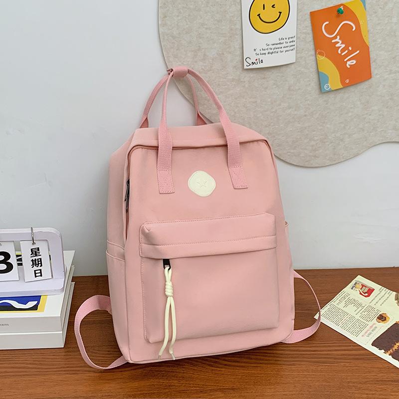 

Manufacturer research backpack can print logo backpack training class printing primary school students junior high school schoolbag large capacity розовый
