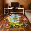 1pc construction site Round Chair mat Area Rug - Non-Slip, Floor Mat for Office, Bedroom, and Indoor Decor c1125411