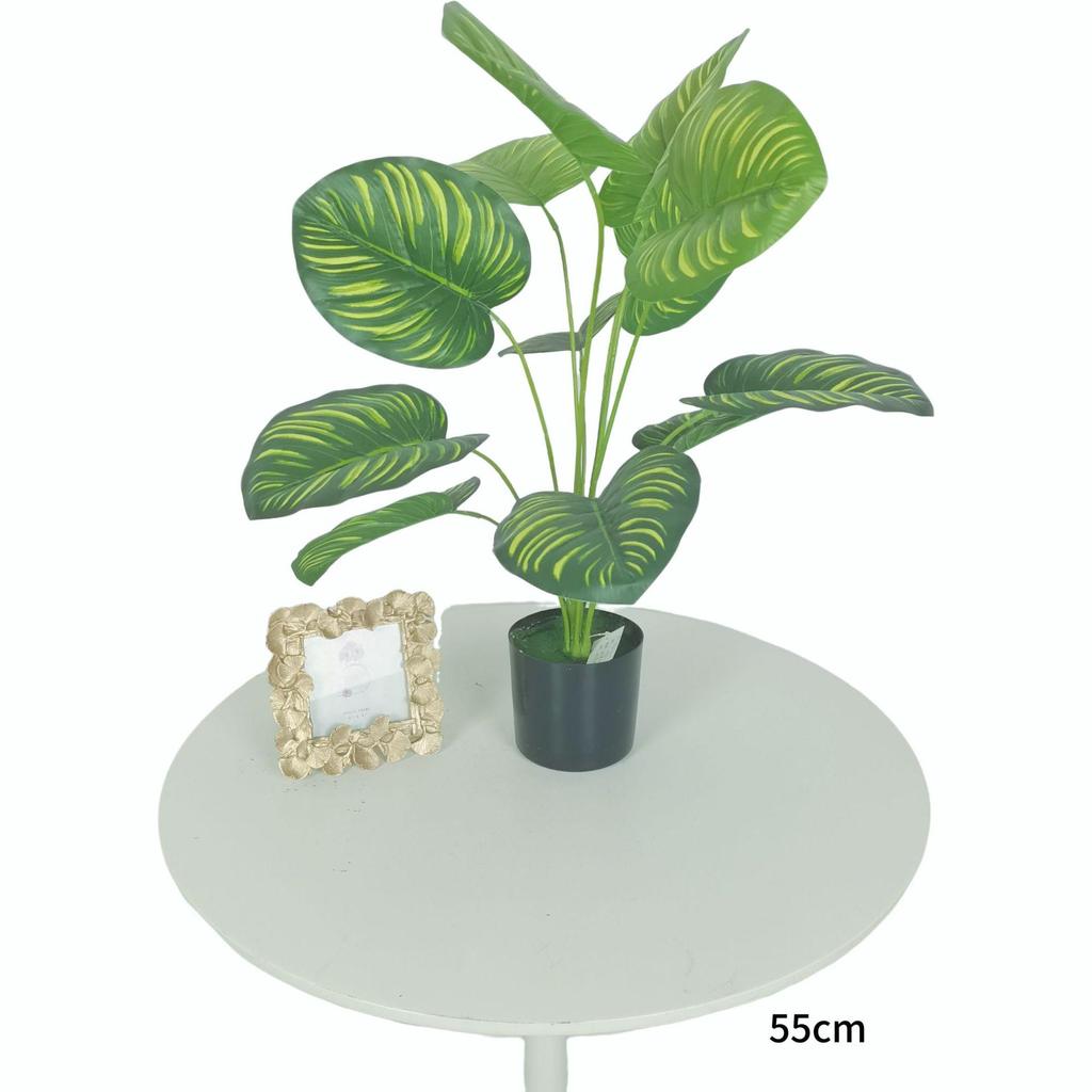 Nordic Style Green Apple Potted Plant with Simulated Flowers for Park and Landscape Decoration