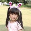 Bunny Ear Headband with Color-Changing Lights Rechargeable Movable Swinging Ears Hairband for Fun