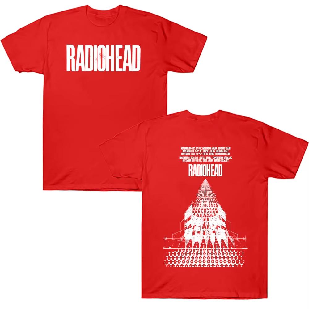Radiohead Return To The Road European Tour T Shirts Fashion Cotton T-shirts Summer New Harajuku Men Women Streetwear Punk Trendy