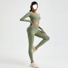 Set Sportvarslavil Slimming cu Talie Înaltă - Mânecă Lungă, Ascunde Imperfecțiunile, Accentuează Formele, Stil European-American, Ținută Fitness.