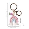 Handmade Multicolor Gradient Crochet Rainbow Tassel Keychain Accessory