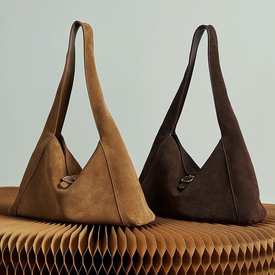 Genuine Leather Retro Premium Matte Leather Texture Underarm Bag Women'S Large-Capacity Shoulder Bag Casual Tote Bag