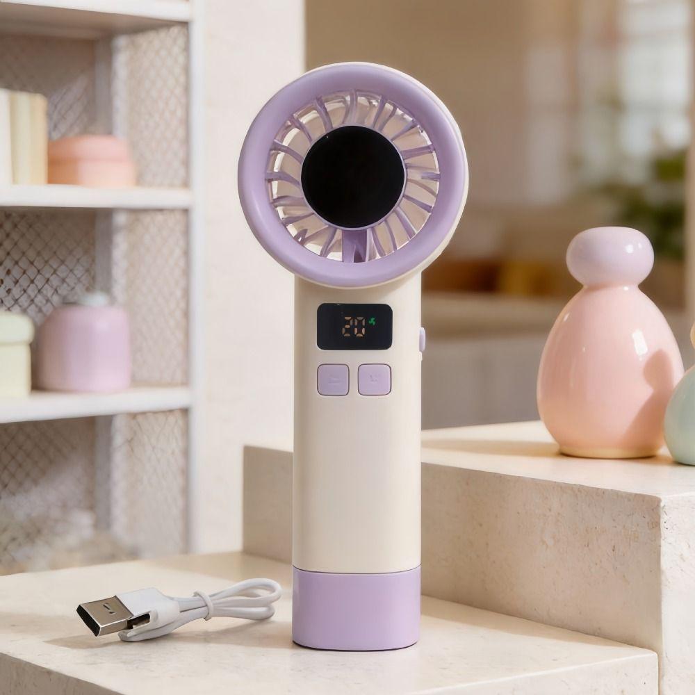 199 Wind Speeds Mini Bladeless Personal Fan USB Rechargeable Highspeed Cooling Fan  Camping