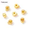 18K Gold Plated Brass Positioning Clasps Stopper Spacer Bead Crimp End Beads,Lamps For Jewelry,DIY Jewelry Making Supplies