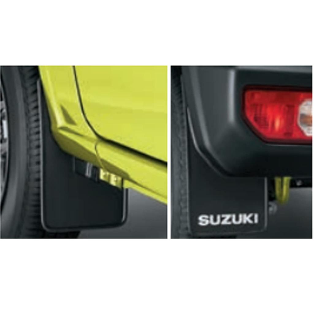 Suzuki Jimny JB64W XG XL XC Mud Set of with SUZUKI Flaps, 4, Black, Logo, 72201-77R00-BK1