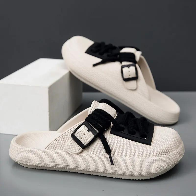 Fashion Flat Male Slipper Soft Beach Men's Shoe Sabot High Quality Fashion Summer Sale Original Trend 2025 Casual Mascullino Y2k Slides