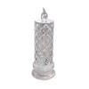 LED Faux Crystal Flameless Candles Battery Operated Flickering Fake Pillar Candles for Valentine's Day Anniversary Wedding Christmas Decoration