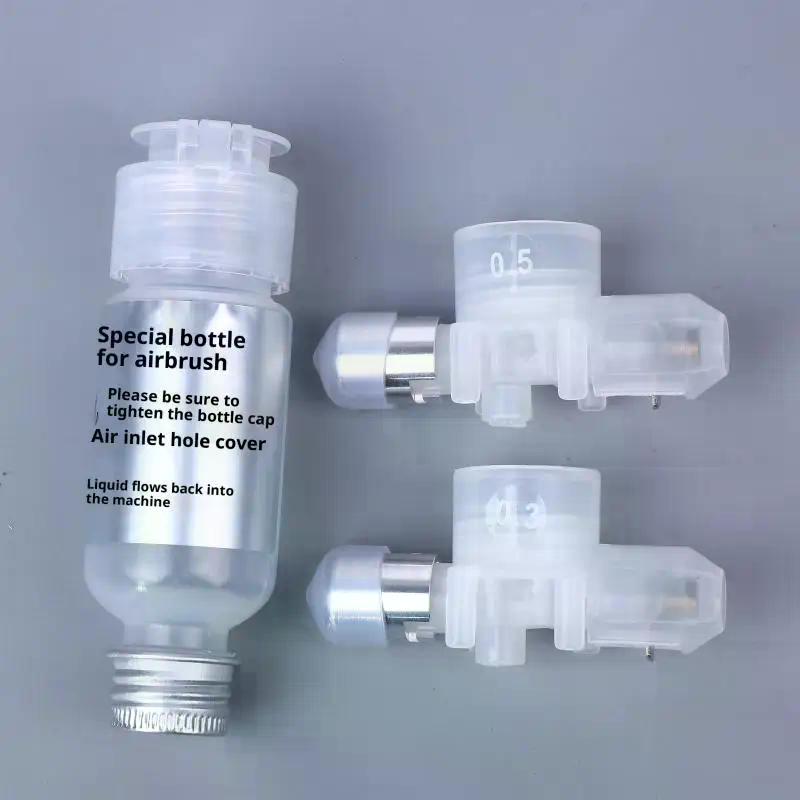 No-Clean Airbrush Accessory Kit - 0.3/0.5mm Spray Module & Special Bottle Replacement Parts for Airbrush Tool Maintenance