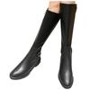 Women's Fashion Boots High Tube Boots Low Heel Motorcycle Boots Zipper Boots