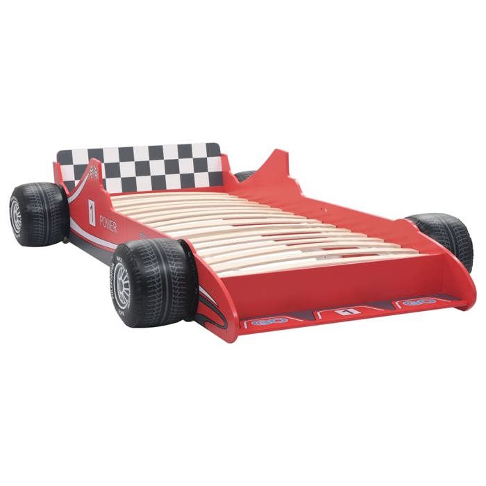 VidaXL Lit Voiture de Course pour Enfants Tout-Petits Garçon Sommier à Lattes Cadre de Lit Chambre à Coucher Lit Maison 245660