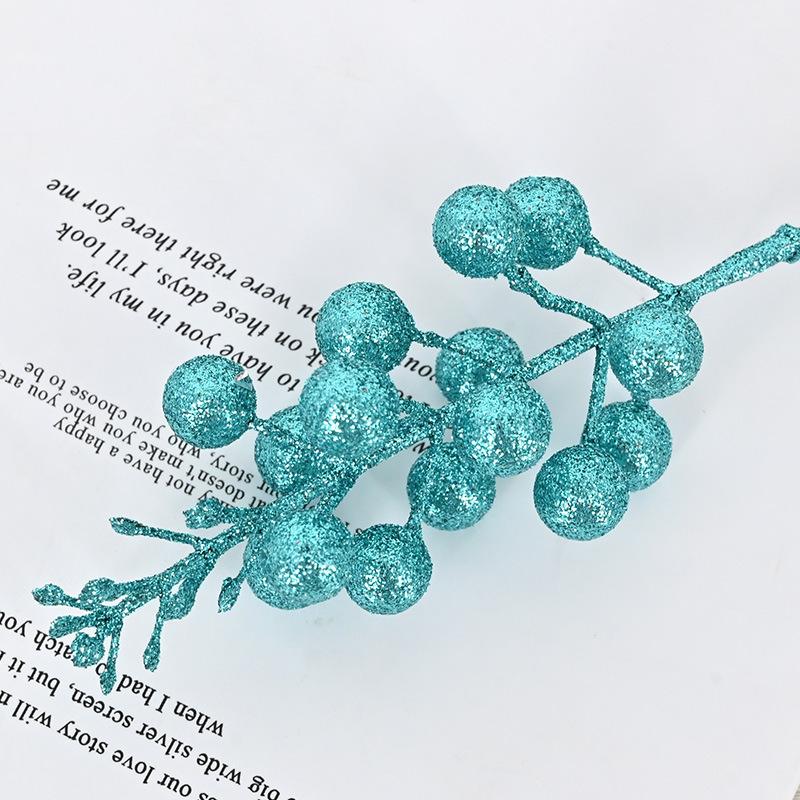 Christmas Decoration 15 Gold, Red And Silver Glitter Simulated Fruit String Fruit, Christmas Tree Wreath Diy Accessories Decoration