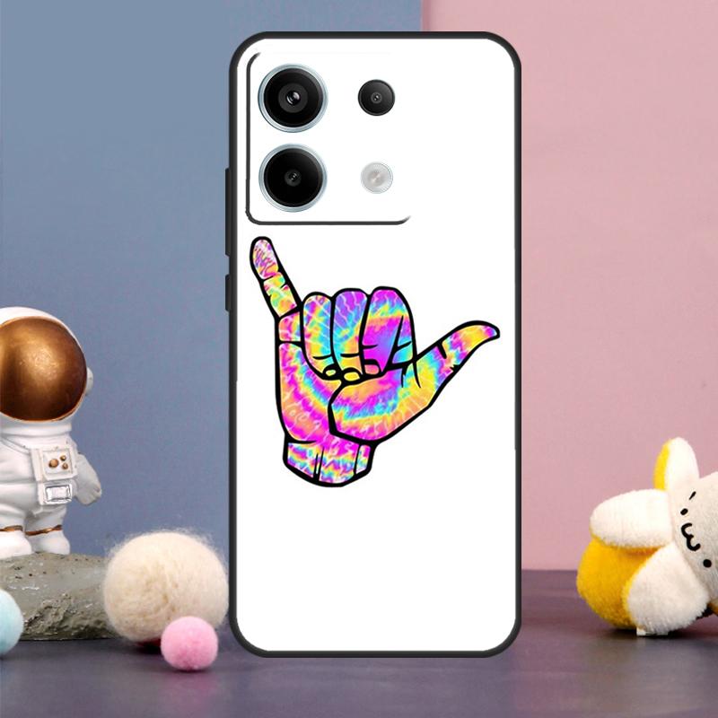 Shaka Surf Hang loose Case For Xiaomi Redmi 13C 12 12C 9C 10C Redmi Note 11 12 13 Pro 9 10 10S 11S 12S Back Cover