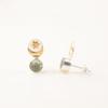 Green Amethyst Gemstone 925 Sterling silver Jewelry Push Back Stud Earrings 0.8" EE-141-6