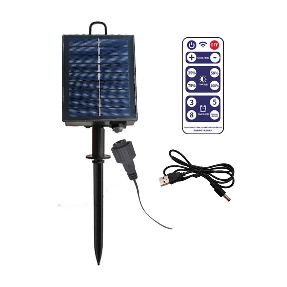 

Solar Copper Wire Light with Controller Box 3.7V-24V Boost DC Charging Remote 8 Modes for 100/200LED Outdoor Garden Lights 4.5V 1.2W теплый белый