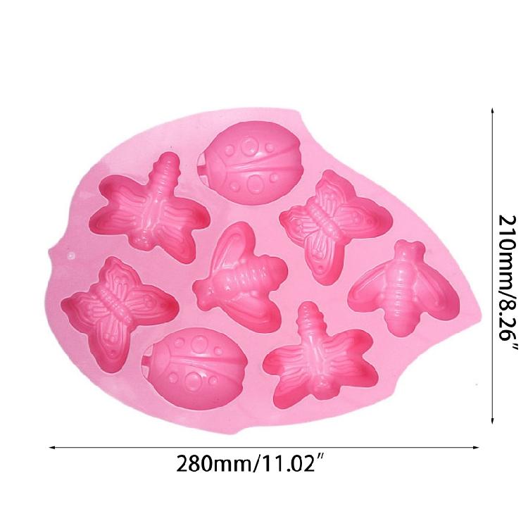 Chocolate Mould Silicone Molds Cake Fondant Moulds Cake Baking Tool Insect Shape