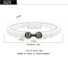 3 Stili Porcellana Bianca Pura Pietra Naturale Braccialetti Per Donne Ciondoli Perline Uomo Fatti a Mano Cordino Elastico Bracciali Braccialetto Manubrio