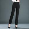 Women's  Slim Long Pants  Elastic Waist Straight Pants Stretch High Waist Pants