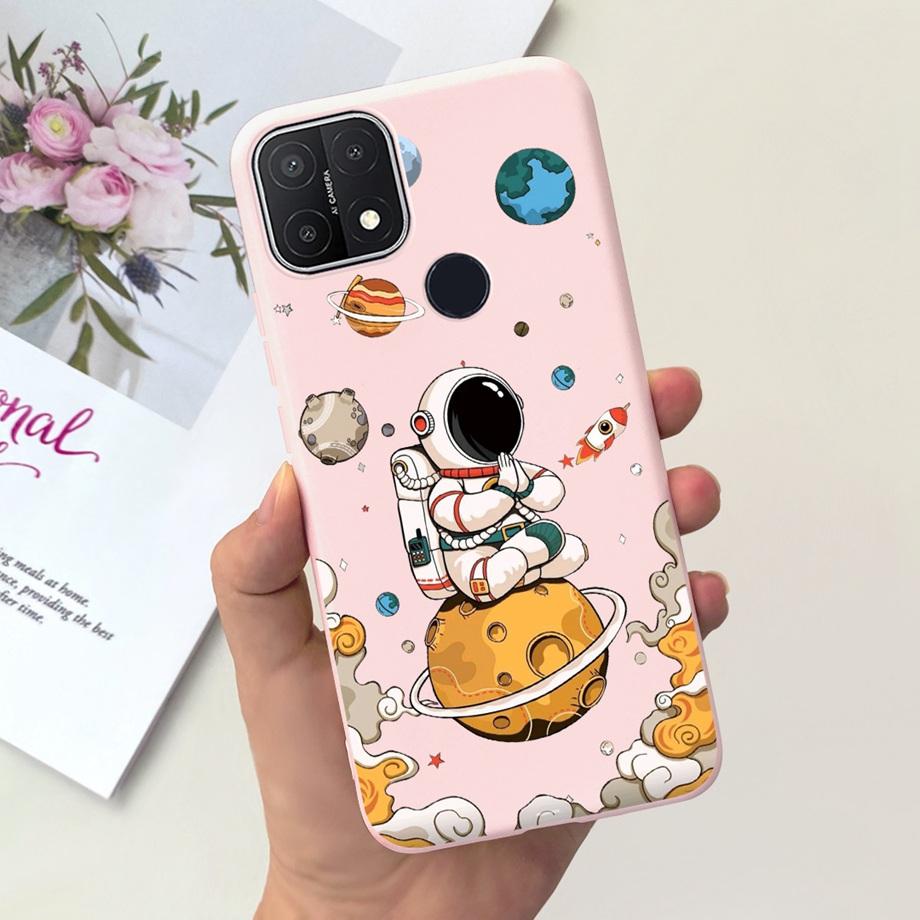 For Oppo A15 A15s Case Soft Silicone Phone Cases For OppoA15s A 15 s OppoA15 Cute Marble Moon Animals Back Cover Coque Capa Etui