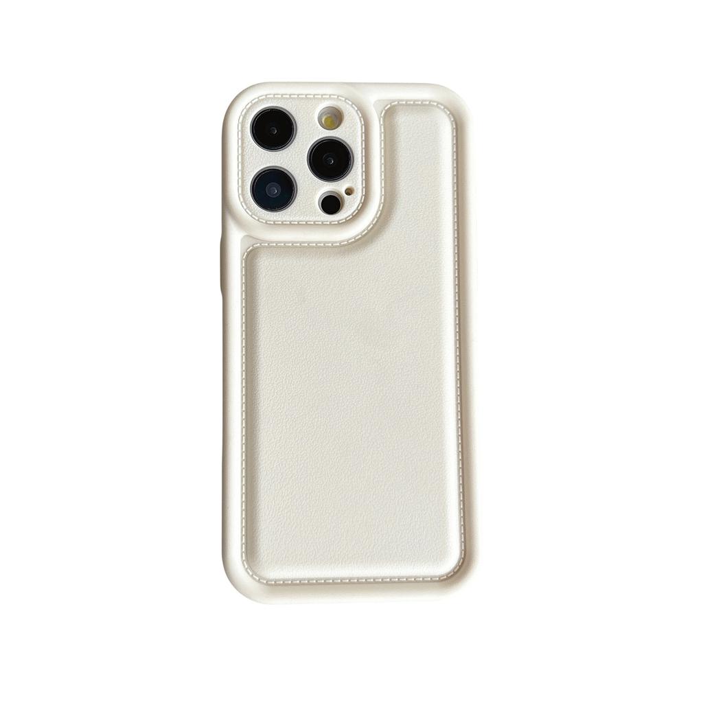 The Matte Leather Texture Phone Case Is Suitable for The IPhone 15PROMAX, Simple IPhone14, Full Cover and Shockproof 13 Women