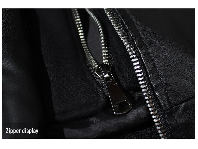 Men's Casual Hooded PU Leather Motorcycle Jacket